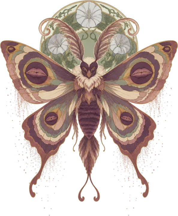 Quietus Moth, ngengat raksasa dengan sayap bermotif mulut terkatup